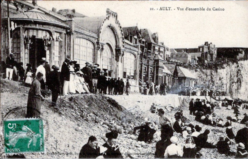 Carte postale ancienne Vue d'ensemble du Casino à Ault