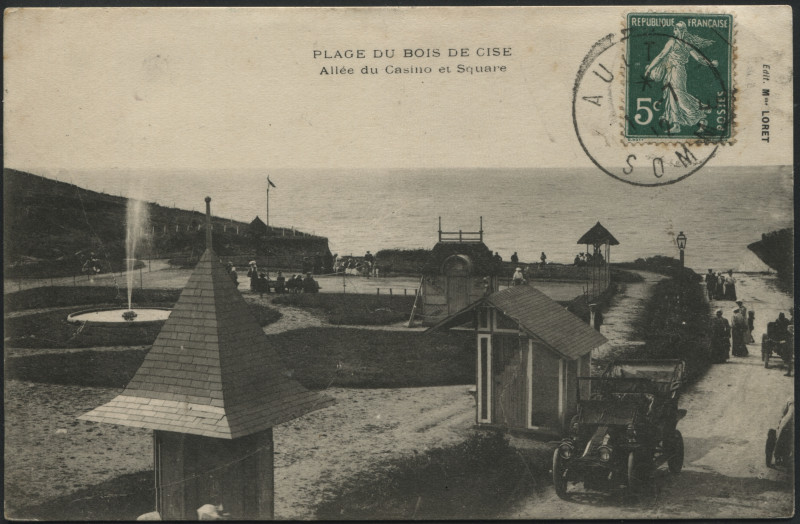 Carte postale ancienne Plage du Bois de Cise à Ault