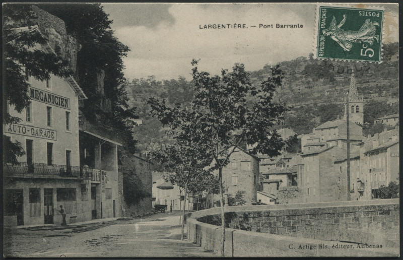 Carte postale ancienne Pont Barrante à Largentière
