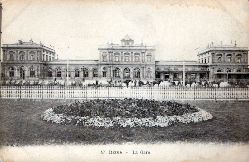 Carte postale ancienne La Gare à Reims