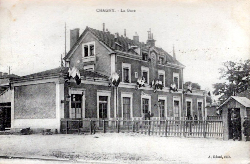 Carte postale ancienne La Gare à Chagny