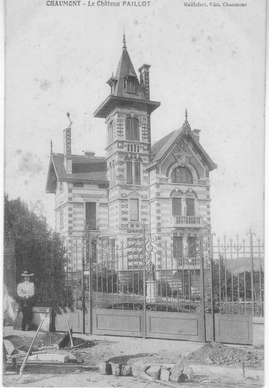 Carte postale ancienne Le Château PAILLOT à Chaumont