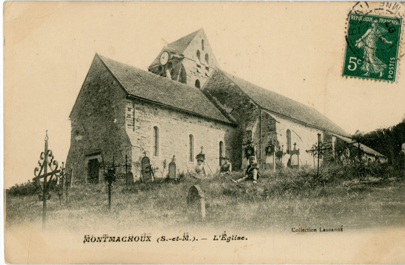 Carte postale ancienne L'Eglise à Montmachoux