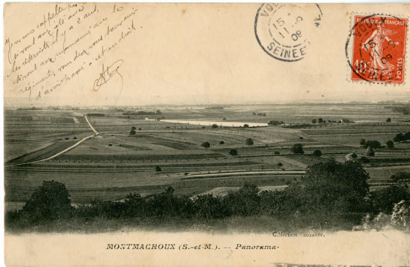 Carte postale ancienne Panorama à Montmachoux