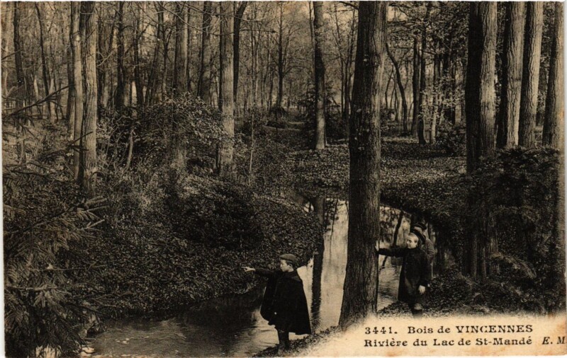 Carte postale ancienne Bois de Vincennes - Rivière du Lac de Saint-Mandé à Saint-Mandé