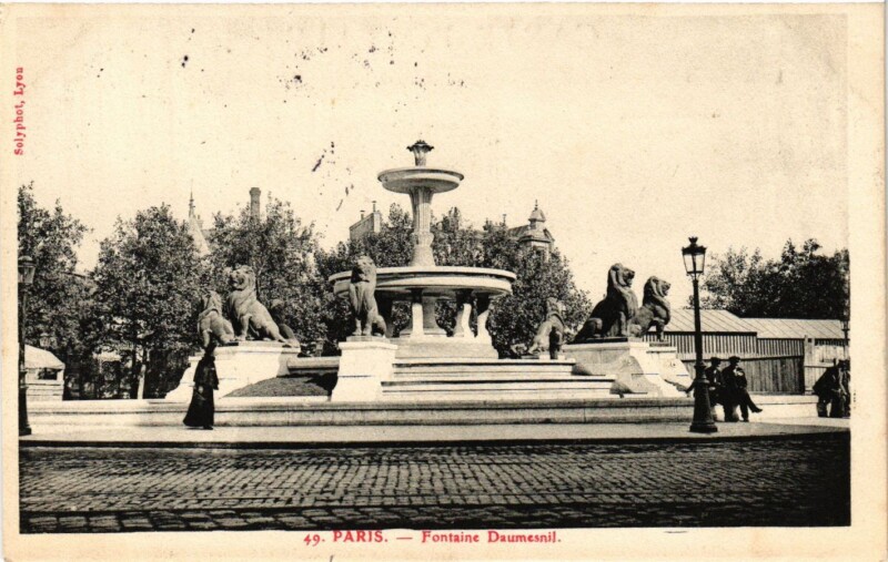Carte postale ancienne Paris 12e-Fontaine Daumesnil à Paris 12e