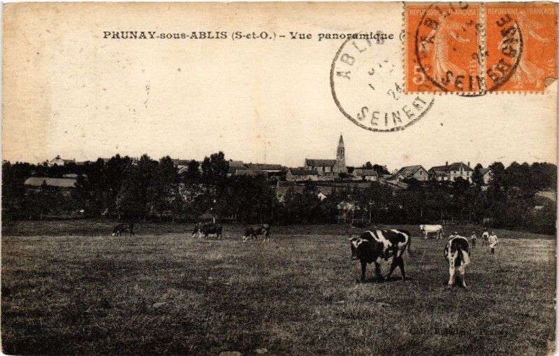 Carte postale ancienne Prunay-sous-Ablis - Vue panoramique à Ablis
