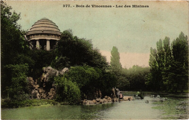 Carte postale ancienne Paris 12e-Bois de Vincennes-Lac des Minimes à Paris 12e
