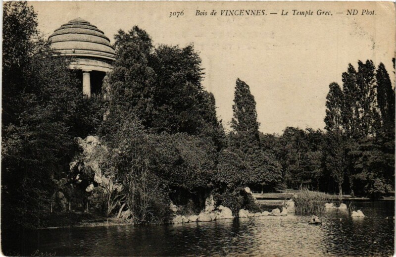 Carte postale ancienne Paris 12e-Bois de Vincennes-Le Temple Gerc à Paris 12e