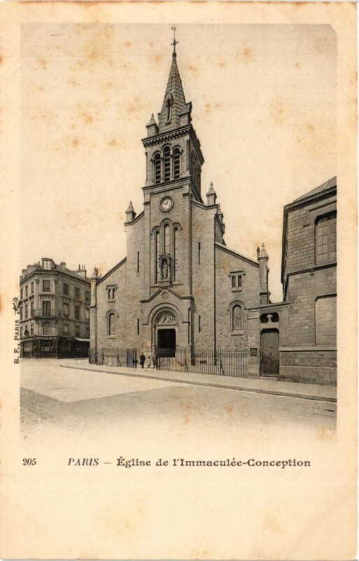Carte postale ancienne Paris 12e-Eglise de l'immaculée Conception à Paris 12e