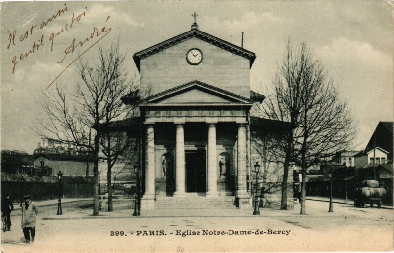 Carte postale ancienne Paris 12e-Eglise Notre Dame de Bercy à Paris 12e