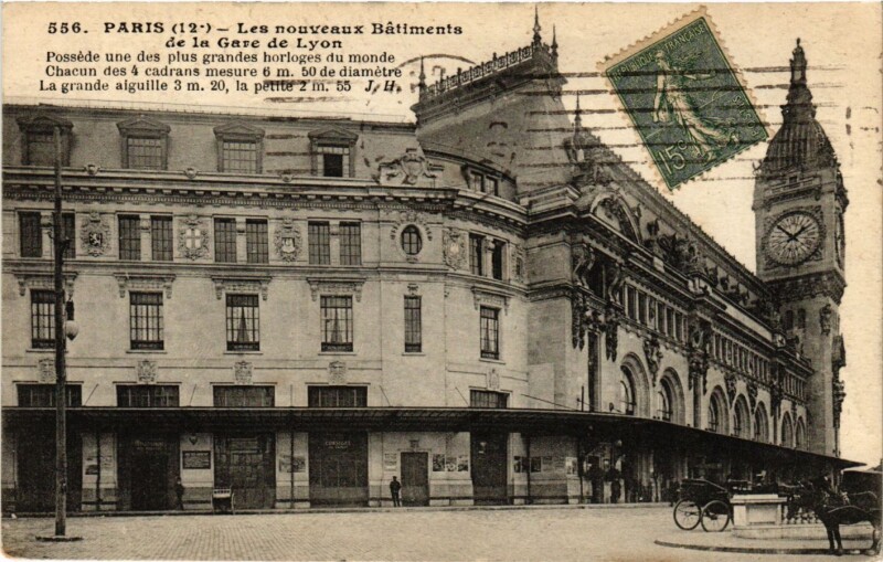 Carte postale ancienne Paris 12e-Les nouveaux Bátiments de la Gare de Lyon à Paris 12e