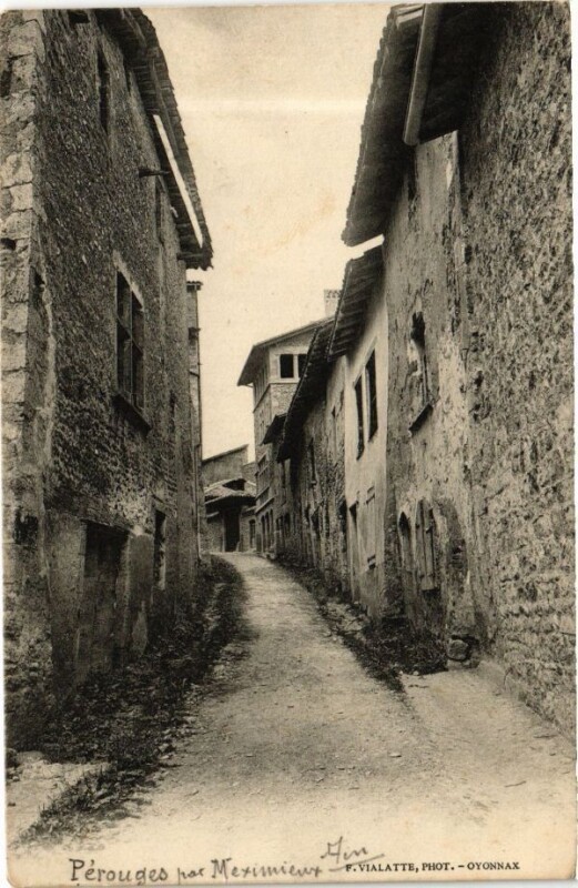 Carte postale ancienne Perouges par Meximieux l'Ain à Meximieux
