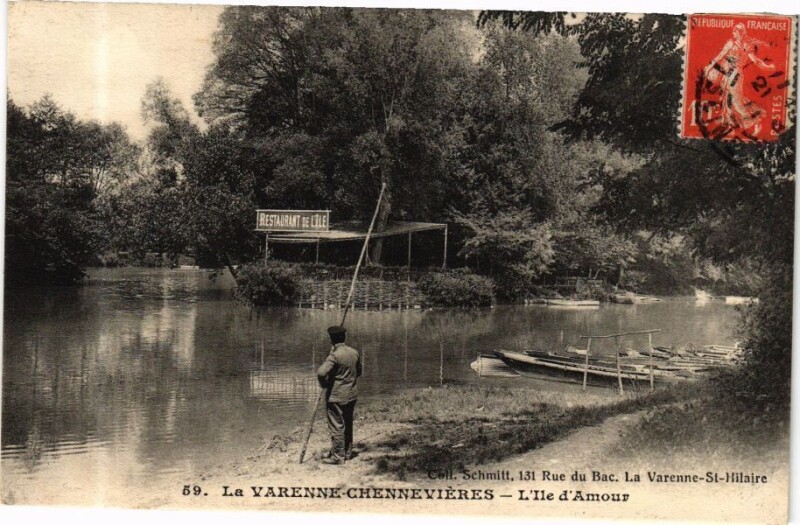 Carte postale ancienne La Varenne-Chennevières - L'Ile d'Amour à Chennevières-sur-Marne
