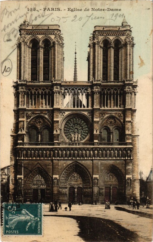Carte postale ancienne Paris (1e) - Notre Dame de Paris à Paris 1er