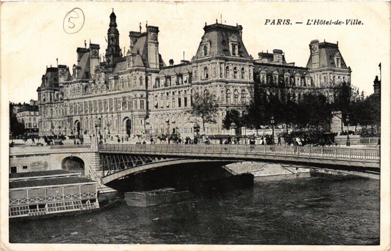 Carte postale ancienne Paris (4e) - Hotel de Ville à Paris 4e