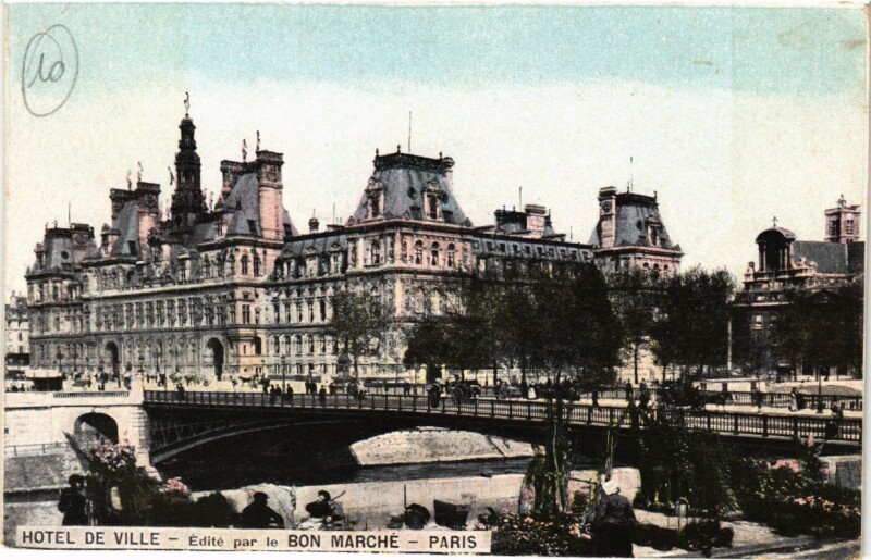 Carte postale ancienne Paris (4e) - Hotel de Ville à Paris 4e