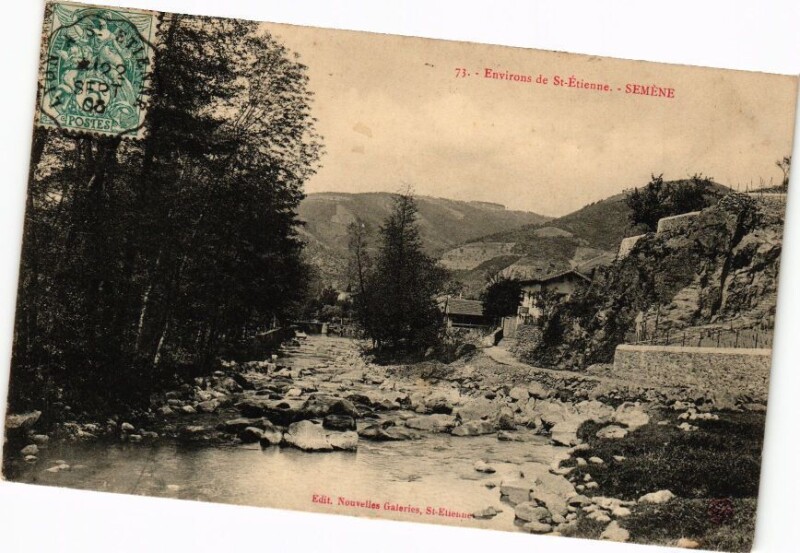 Carte postale ancienne Environs de Saint-Etienne - Seméne