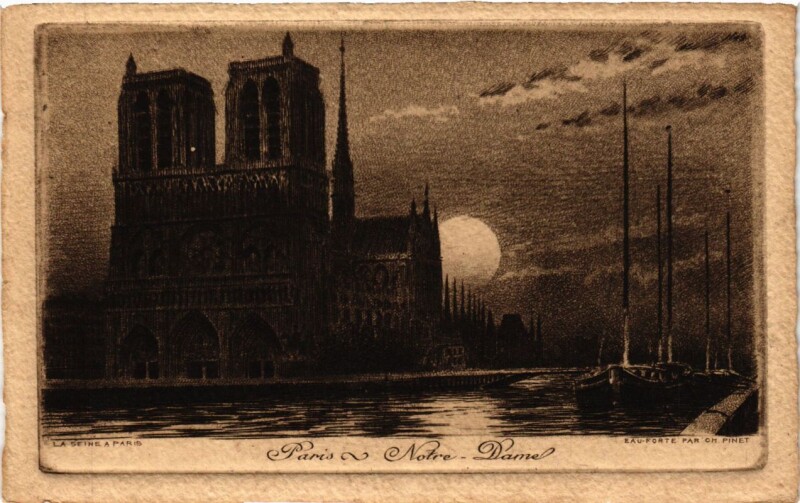 Carte postale ancienne Paris (1e) - Notre Dame de Paris à Paris 1er