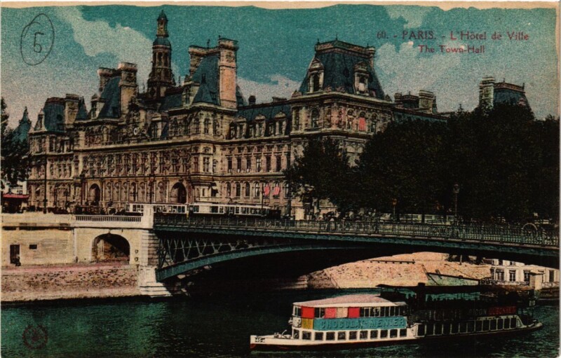 Carte postale ancienne Paris (4e) - Hotel de Ville à Paris 4e