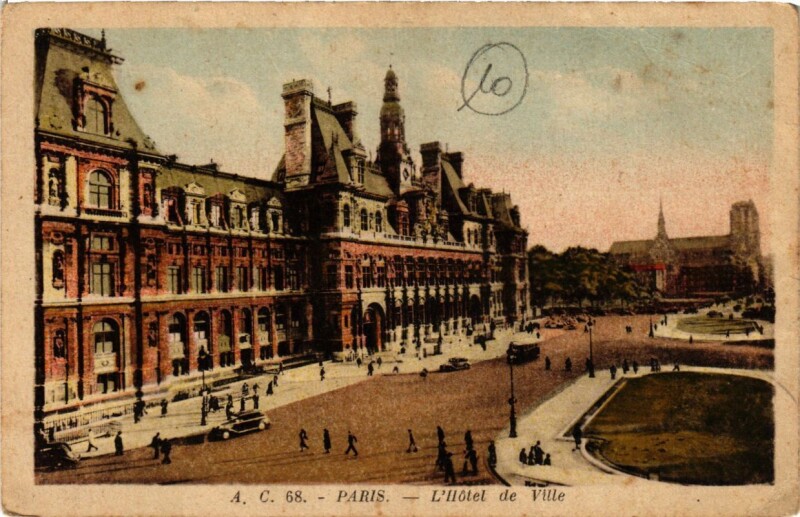 Carte postale ancienne Paris (4e) - Hotel de Ville à Paris 4e