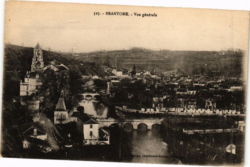 Carte postale ancienne Brantome-Vue générale