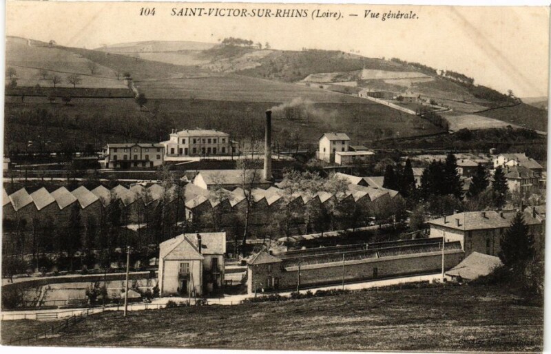 Carte postale ancienne Saint-Victor-sur-Rhins - Vue générale à Saint-Victor-sur-Rhins