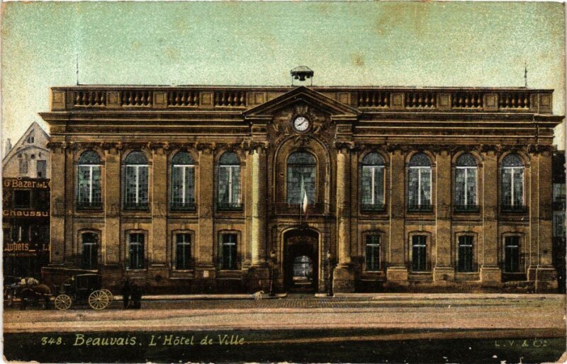 Carte postale ancienne Ed. Aqua 348 Beauvais Hotel e Ville à Beauvais