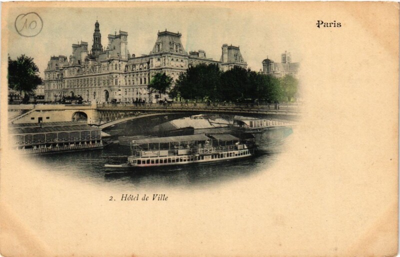 Carte postale ancienne Paris (4e) - Hotel de Ville à Paris 4e