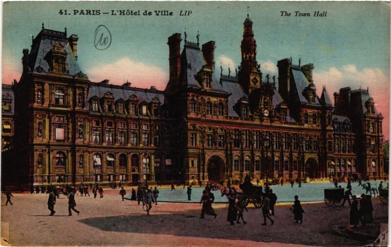 Carte postale ancienne Paris (4e) - Hotel de Ville à Paris 4e