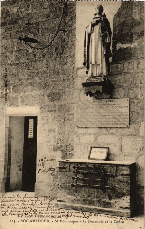 Carte postale ancienne Rocamadour - Saint-Dominique - La Durandal et le Cofire à Rocamadour
