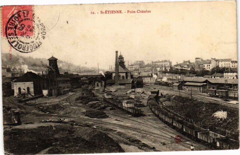 Carte postale ancienne Saint-Etienne - Puits Chateius à Saint-Étienne