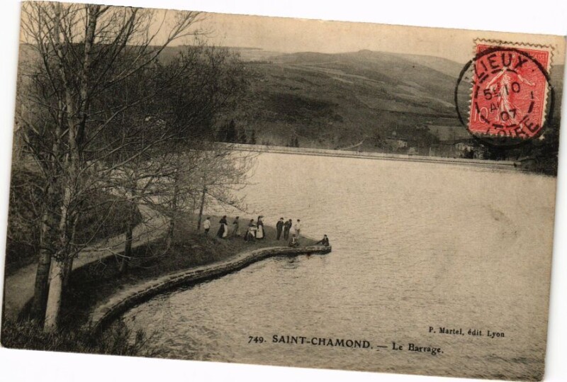 Carte postale ancienne Saint-Chamond - Le Barrage à Saint-Chamond