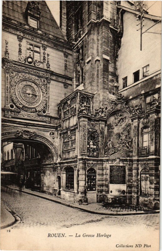 Carte postale ancienne Rouen-La Grosse Horloge à Rouen