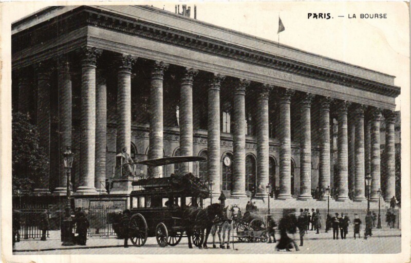 Carte postale ancienne Paris 2e-La Bourse à Paris 2e