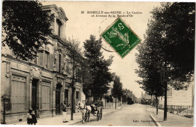 Carte postale ancienne Romilly-sur-Seine - Le Casino à Romilly-sur-Seine