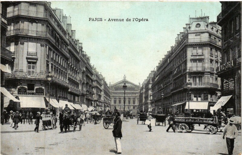 Carte postale ancienne Paris 2e-Avenue de l'Opéra à Paris 2e