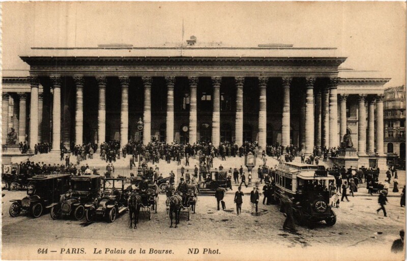 Carte postale ancienne Paris 2e-Le Palais de la Bourse à Paris 2e
