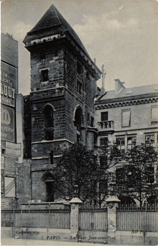 Carte postale ancienne Paris 2e-La Tour Jean sans Peur à Paris 2e