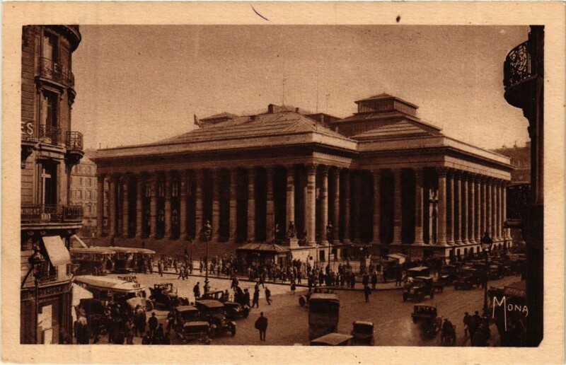 Carte postale ancienne Paris 2e-La Bourse à Paris 2e