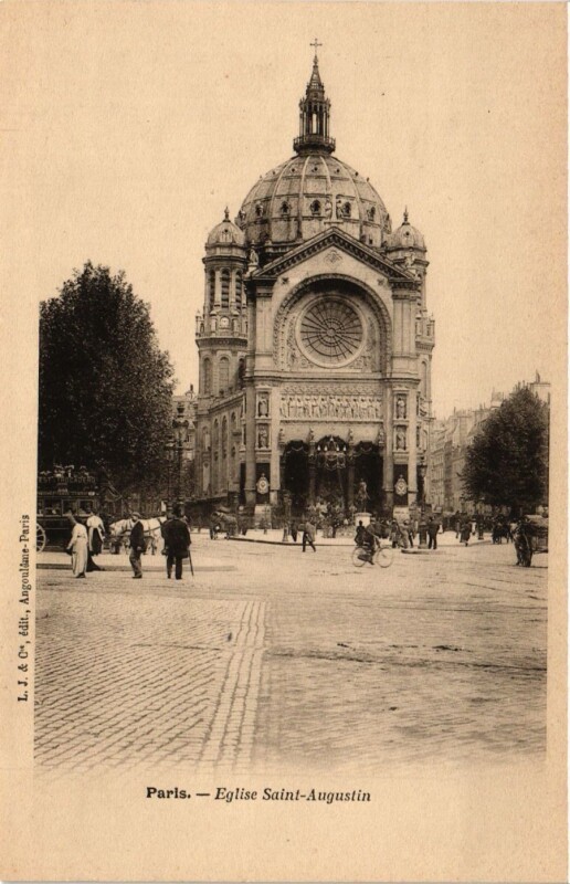 Carte postale ancienne Eglise Saint-Augustin à Paris 8e