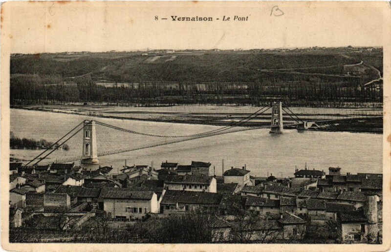Carte postale ancienne Vernaison Le Pont à Vernaison