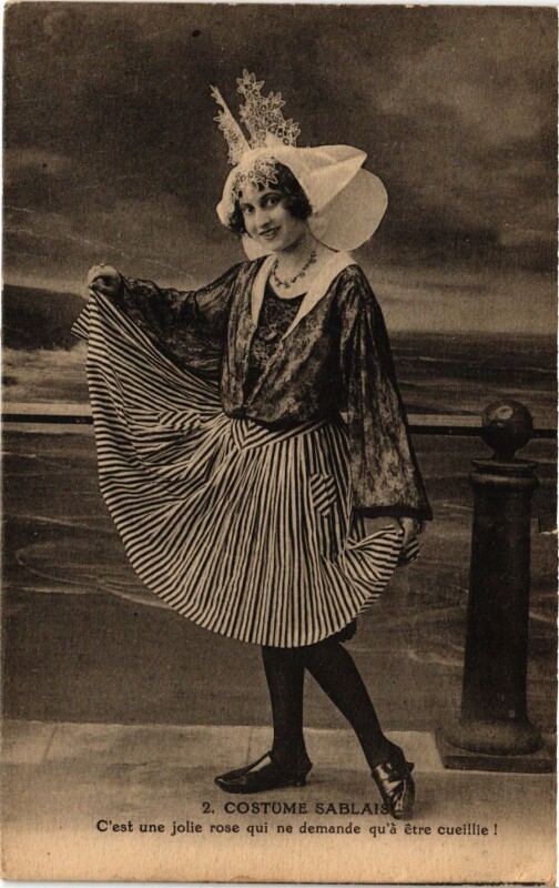 Carte postale ancienne Costume Sablaise - Folklore - Type