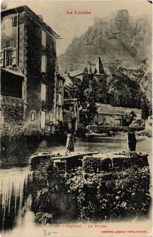 Carte postale ancienne La Lozere - Florac - Le Vivier