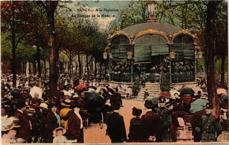 Carte postale ancienne Nancy - Le Kiosque de la Musique à Nancy