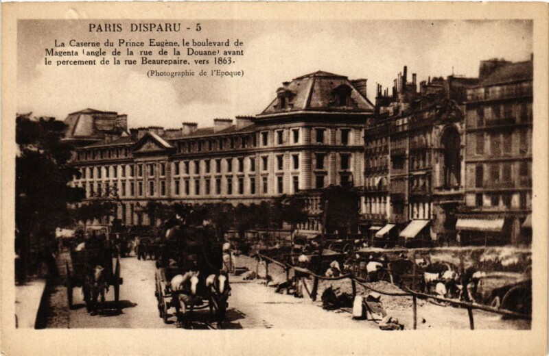 Carte postale ancienne Paris 10e - La Caserne du Prince Eugene à Paris 10e