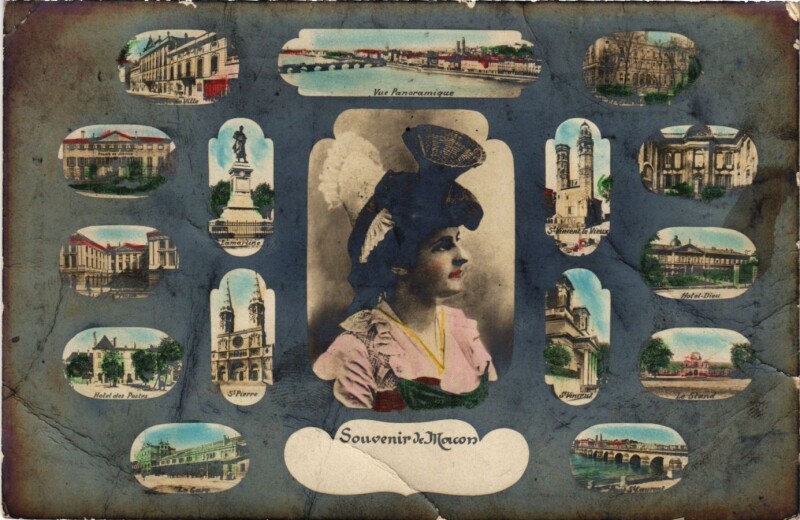 Carte postale ancienne Macon - Scenes - Souvenir de Macon à Mâcon