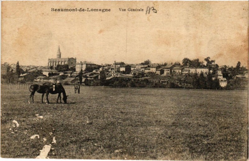 Carte postale ancienne Beaumont-de-Lomange Vue générale