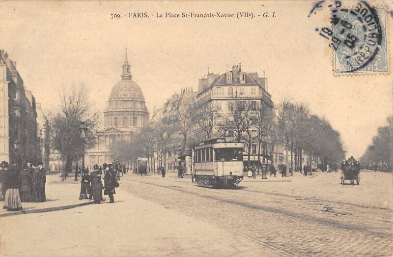 Carte postale ancienne Paris 7e La Pace Saint Francois Xavier à Paris 7e