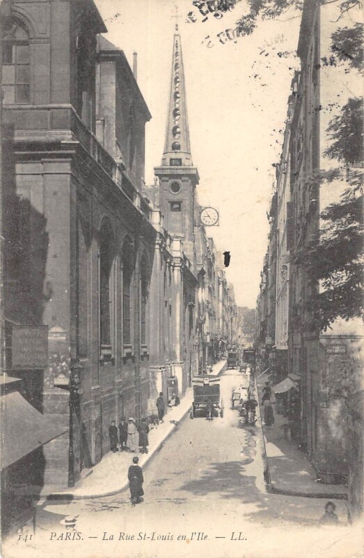 Carte postale ancienne Paris 4e Rue Saint Louis En L'Ile à Paris 4e